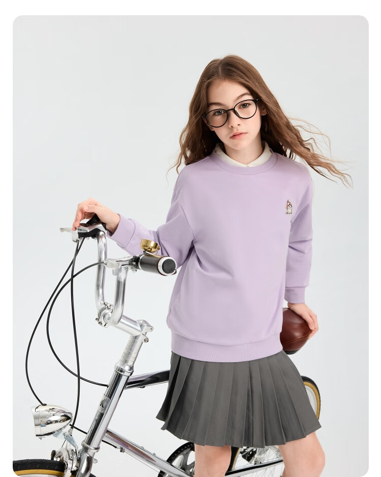 Balabala Kids Sweatshirt Long Sleeve Boys 2026 New Spring Versatile T-Shirt Girls Top Youth Base Shirt 14