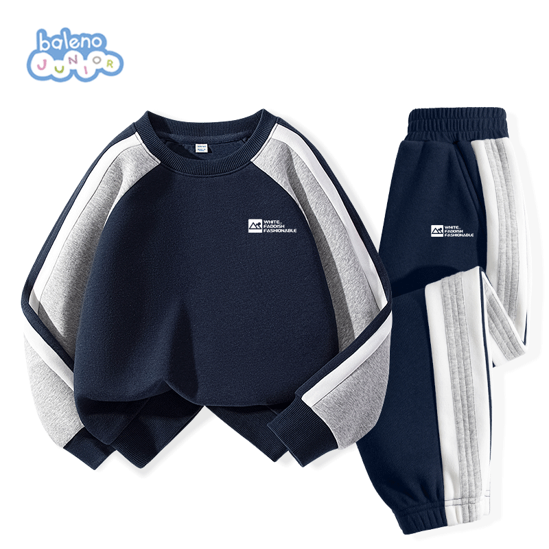 Baleno Boys' Outfit, Spring And Autumn 2026 New Style, Casual Round Neck Sweatshirt for Older Boys, Children's Spring Sportswear, Two-Piece Set