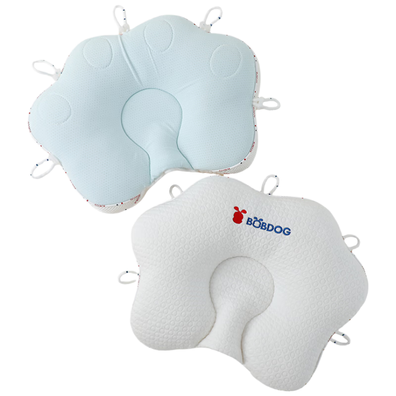 BOBDOG Shaping Pillow for Babies 0-6+ Months Newborn Infant Head Shaping Anti-Flat Head Cat Paw Pillow Blue