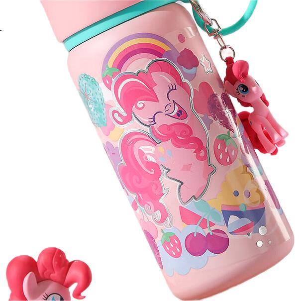 Детская термокружка Shuxi My Little Pony, 580 мл, с двойной трубочкой, из нержавеющей стали 316