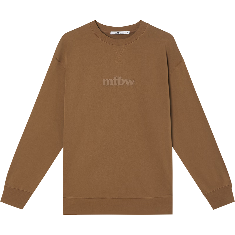 Metersbonwe Unisex Hoodie Spring Autumn New Sports Casual Long Sleeve Crewneck Top Dark Khaki 2XL185/104B