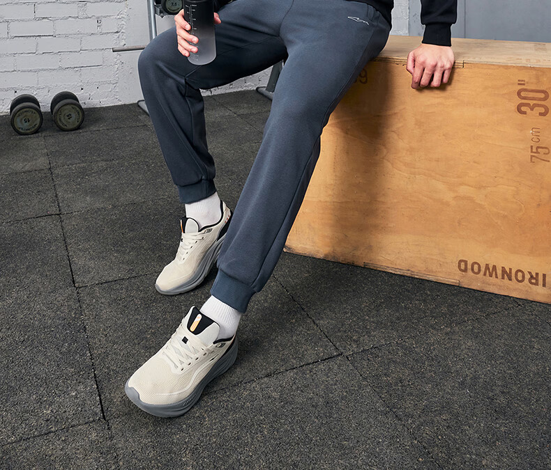 ERKE Men's Sweatpants, Winter Thickened Fleece-Lined Knit Pants, Elastic Ankle Cuffs, Running Pants, Warm Casual Trousers for Me 5