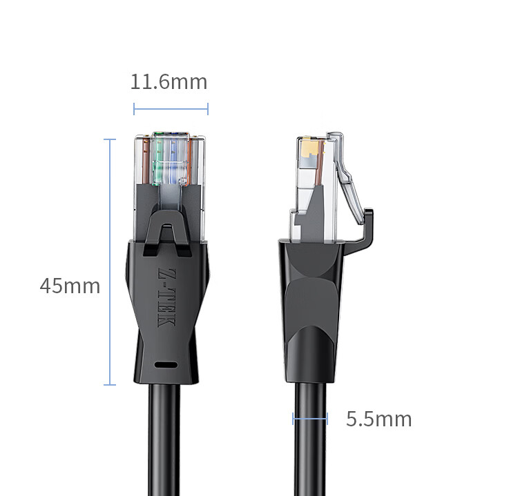 Lite CAT5e Unshielded Ethernet Cable Gigabit Network Patch Cord 3m 8-Core Twisted Pair 5030BK 11