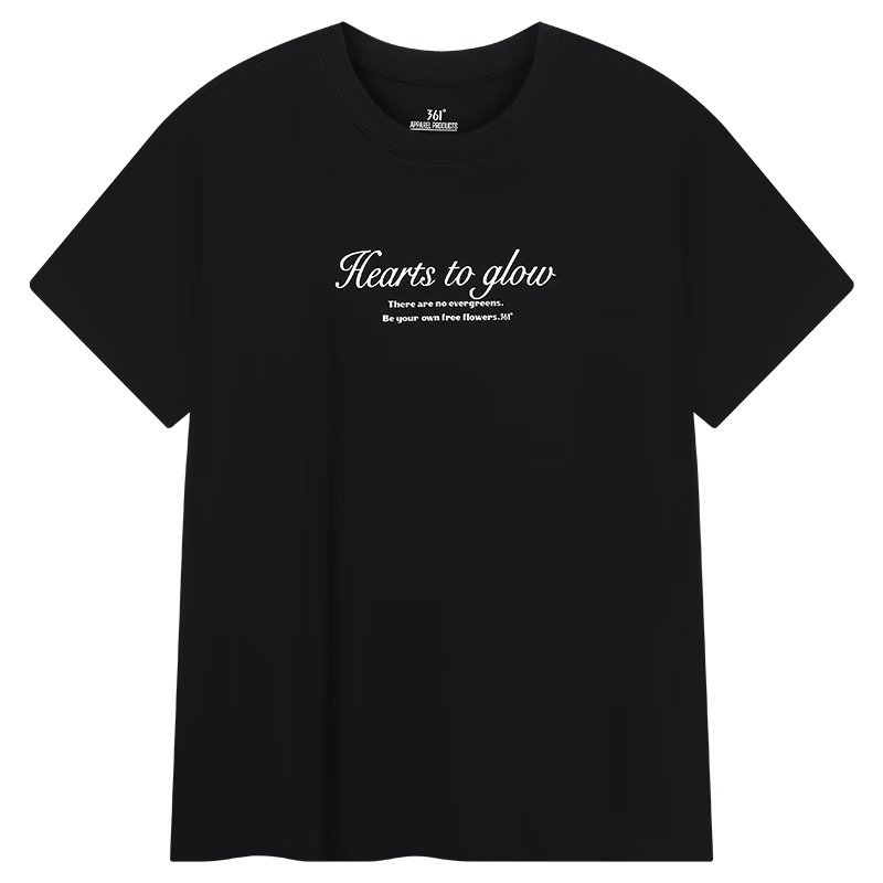 361° Women's T-Shirt Spring Summer Crew Neck Printed Breathable Loose Sports Casual Short Sleeve 662629106-4