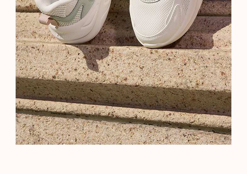 361° Women's Sports Shoes Spring Summer New Thick Sole Cushioning Commuter Retro Casual Dad Sneakers 682616762-1 11