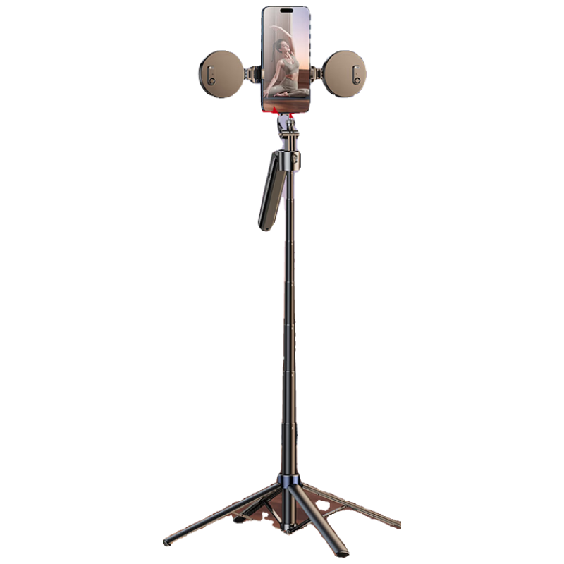 Samtogo [AI Face Tracking] Gimbal Follow-Up Device, Selfie Stick, 360-Degree Rotation, Fully Automatic, Multifunctional, Face Recognition Tracking, Travel Extendable Anti-Shake Live Streaming Equipment Set