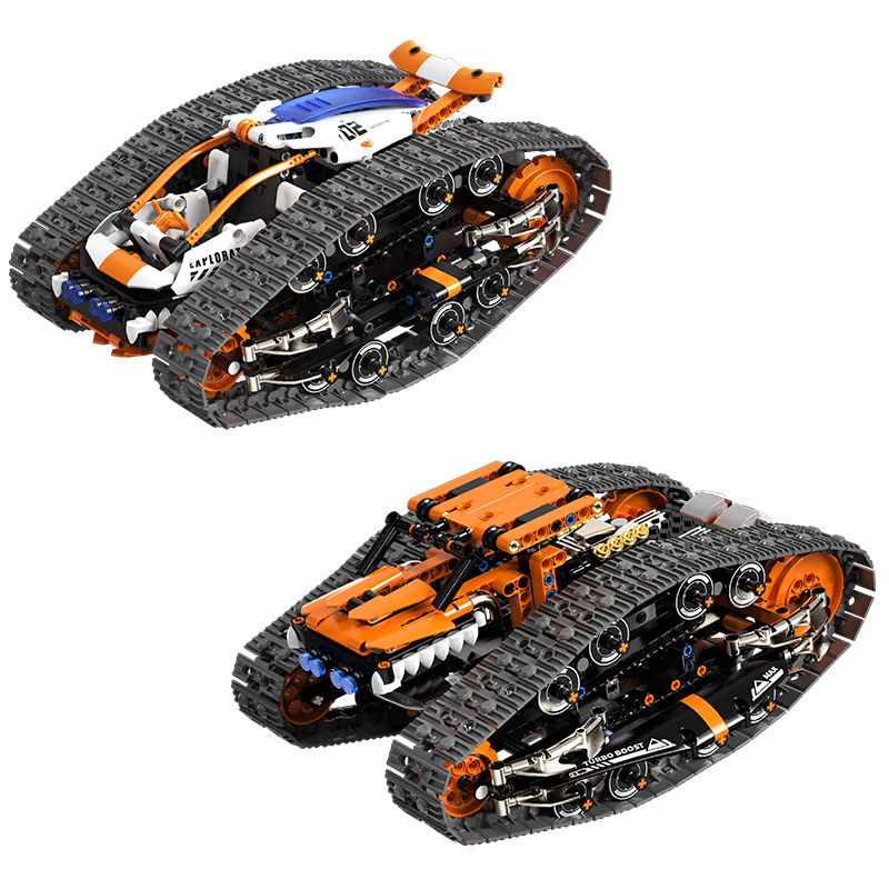 Building Track Vehicle Block Transformable Compatible LEGO Toy Car Model Children's Assembly Boy Birthday New Year Gift