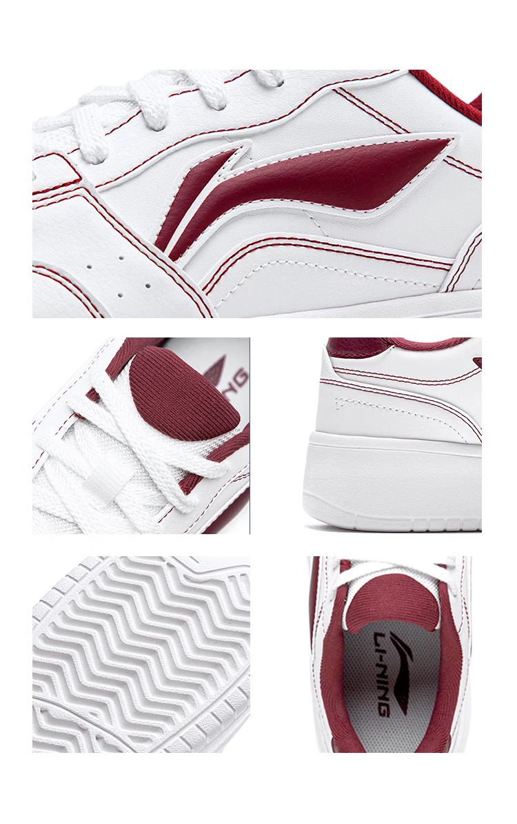LI-NING Men's Skate Shoes 2025 Winter New Classic Versatile Height-Increasing Thick-Soled White Casual Sports Shoes for Men 1