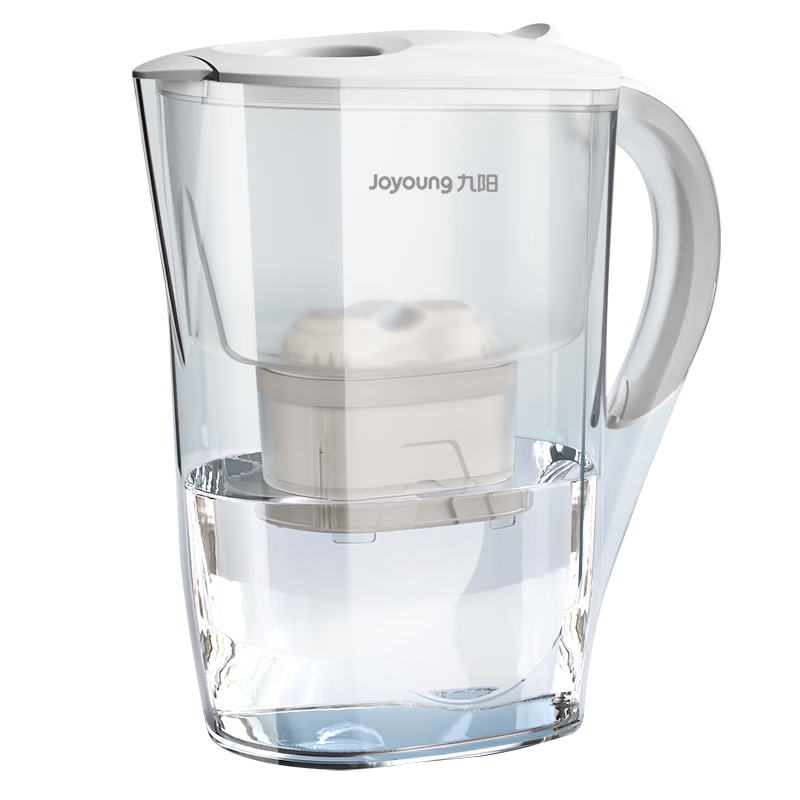 Joyoung Home Water Filter Pitcher Ocean Series 1 Pitcher 1 Cartridge Almond White 3.2L Water Purifier Pitcher RB102