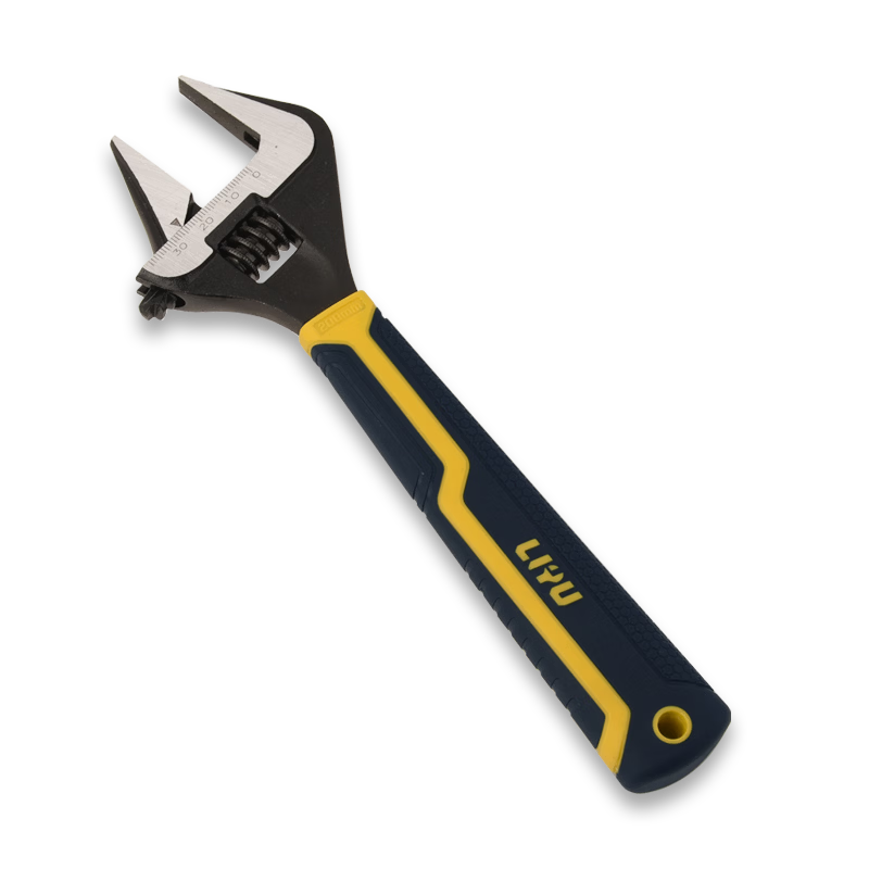 Liyu Adjustable Wrench Large Opening Extended Jaw Multi-Functional Plumbing Wrench 200mm
