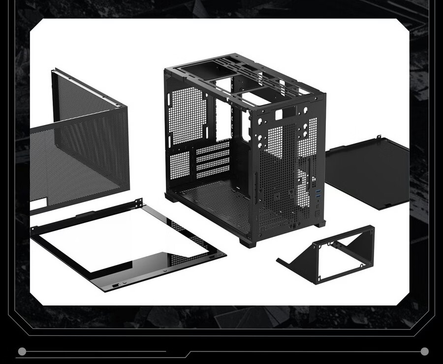 GALAX Metal Master T240 Laptop Case (Portable M-ATX/Reinforced Handle/240mm Radiator/178mm Air Cooling/ATX Power Supply/Long Graphics Card/About 23L) 7