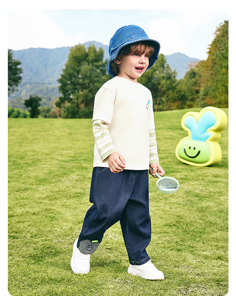 BALABALA 【balaOne】 Kids Long Sleeve T-Shirt Boys and Girls 2026 Spring Cotton Top 12