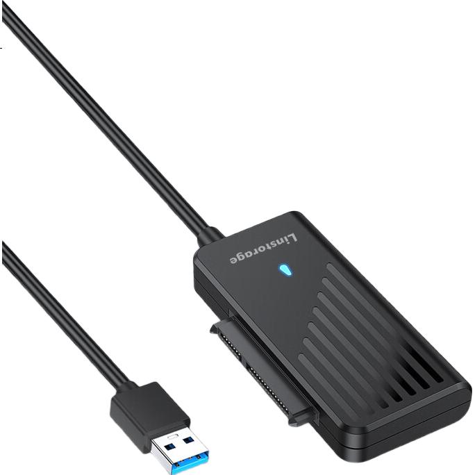 Кабель-адаптер LINSTORAGE USB 3.0 на SATA 3.0 для подключения жестких дисков 2.5/3.5 дюйма, SSD, оптических приводов, 60 см