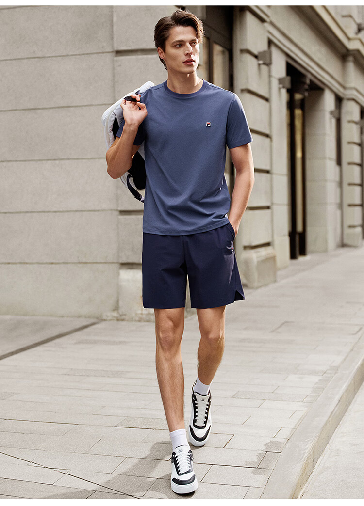FILA Official Men's Short Sleeve T-Shirt 2026 Summer Tennis Moisture-Wicking Quick-Dry Knit Sun Protection Crew Neck Top 32