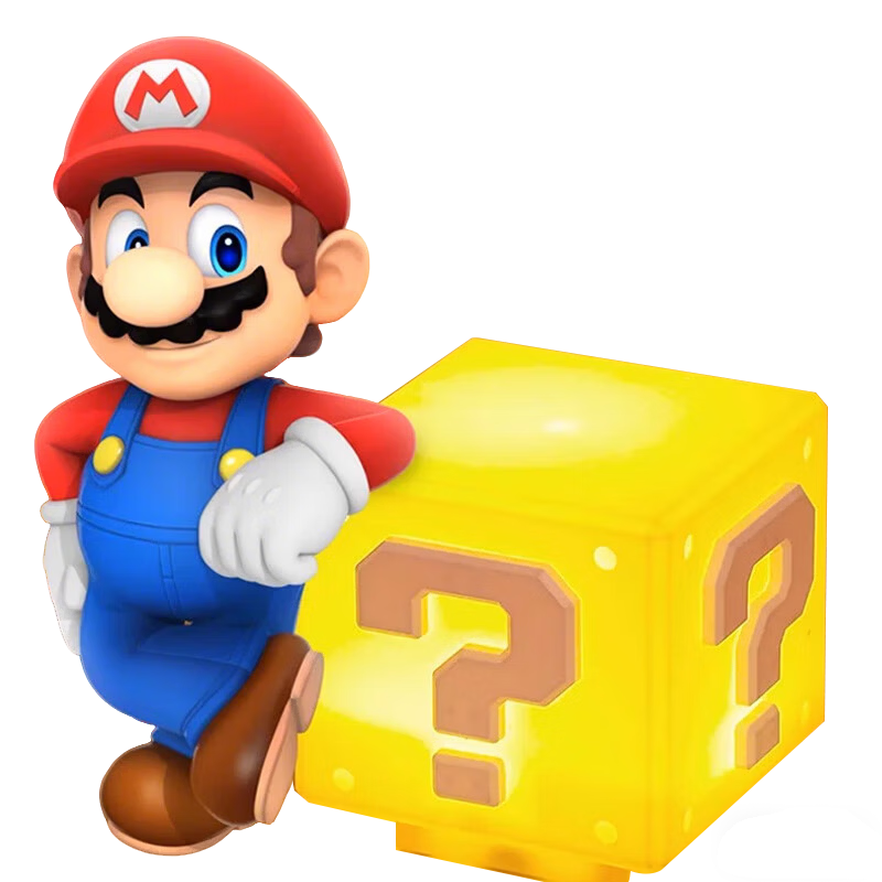 Jianyishijia Super Mario Question Mark Lamp, Sound-Charging Night Light, Tap Light, Desktop Sensor Night Light, Ambient Night Light
