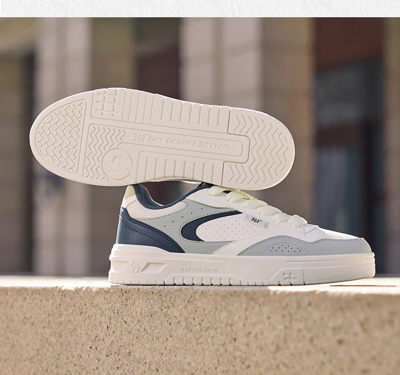 361° Men's Sports Shoes Spring Summer New Retro Leather Basic White Casual Sneakers 672616619-5 30