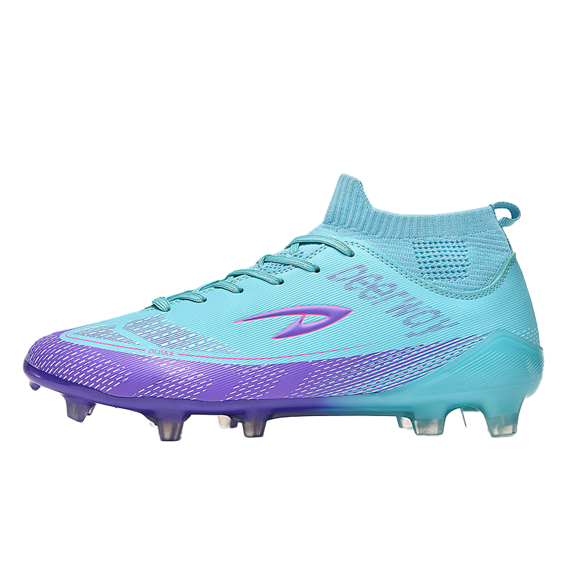Delhui Men's AG Soccer Shoes High-Top Adult Large Size Youth Teen Student Professional Training Match Shoes