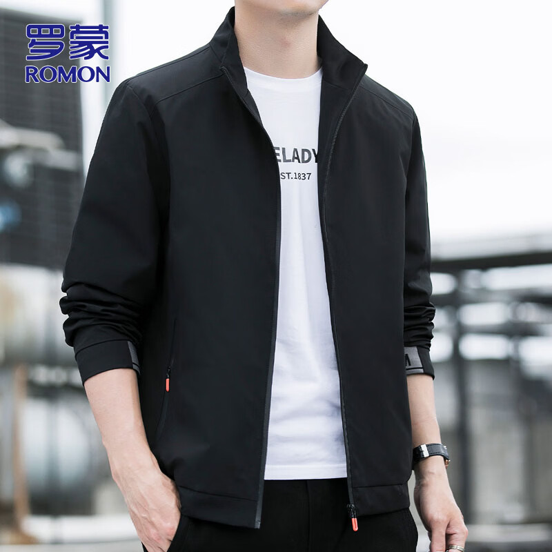 ROMON Men's Jacket 2026 Spring New Business Casual Loose Fit Stand Collar Men's Outdoor Jacket