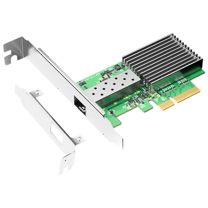 Xike 10G Ethernet Network Card 1G/2.5G/5G/10G Speed PCIe x4 Realtek RTL8127 Chip Desktop Server Wired Network Card SKN-8127AF-1SFP+