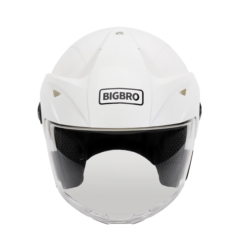 BIGBRO KY188 Pearl White New National Standard 3C Motorcycle Electric Vehicle Helmet Unisex Four-Season Winter Warm Sunshade Electric Bike Safety Cap Visor Helmet