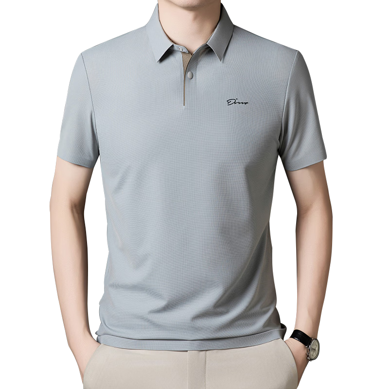 TUCANO Men's Short Sleeve Polo Shirt Summer Breathable Business Collar Casual Ice Silk Quick-Dry Top