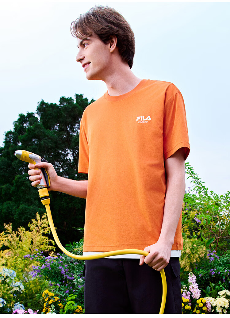 FILA 2026 Summer Moisture-Wicking Quick-Dry Couple Short Sleeve T-Shirt Fashionable Round Neck Casual Sun Protection Top 46
