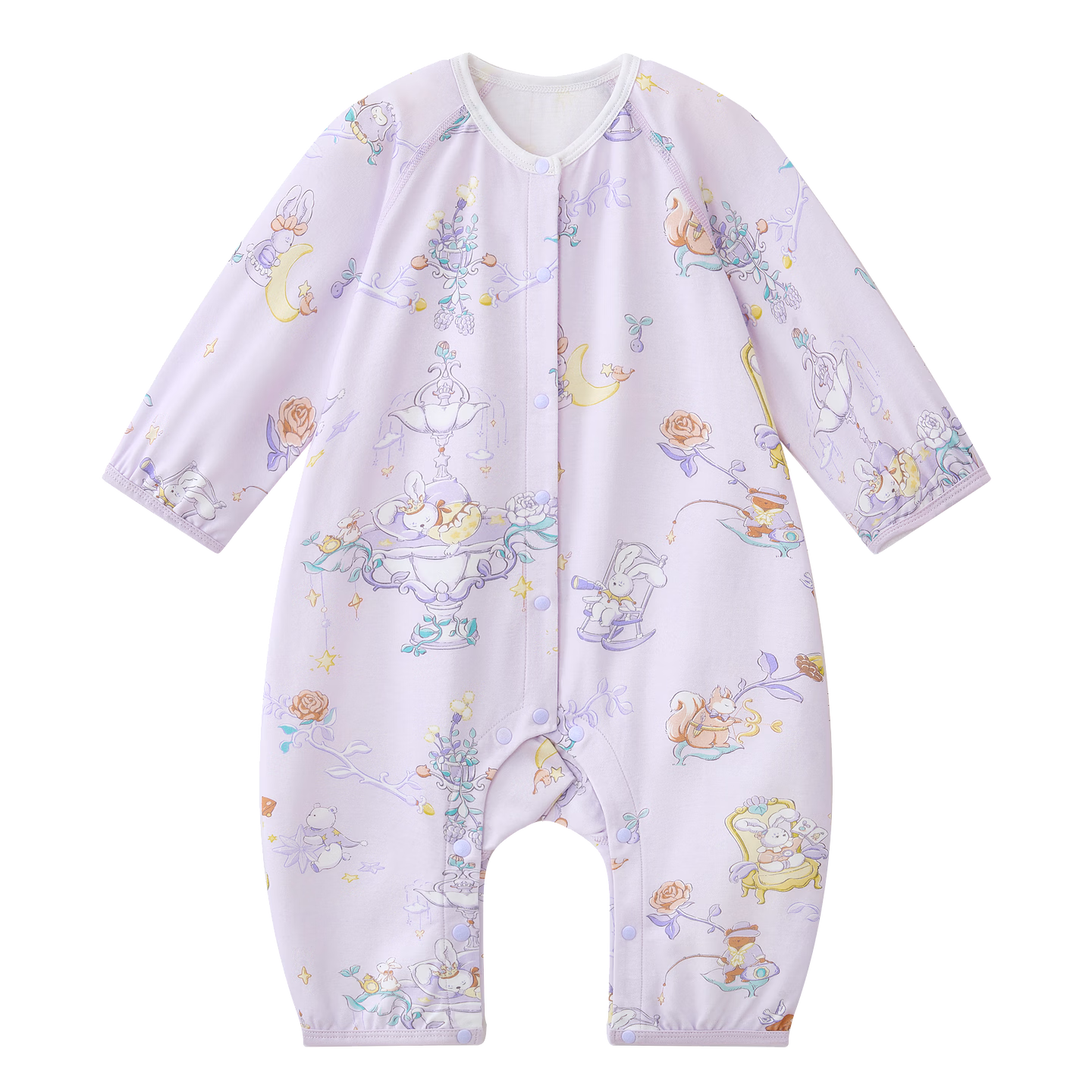 Babycare Baby Cotton Romper Newborn Spring Autumn Jumpsuit [26 New Style Middle Opening] Doka Manor 80cm