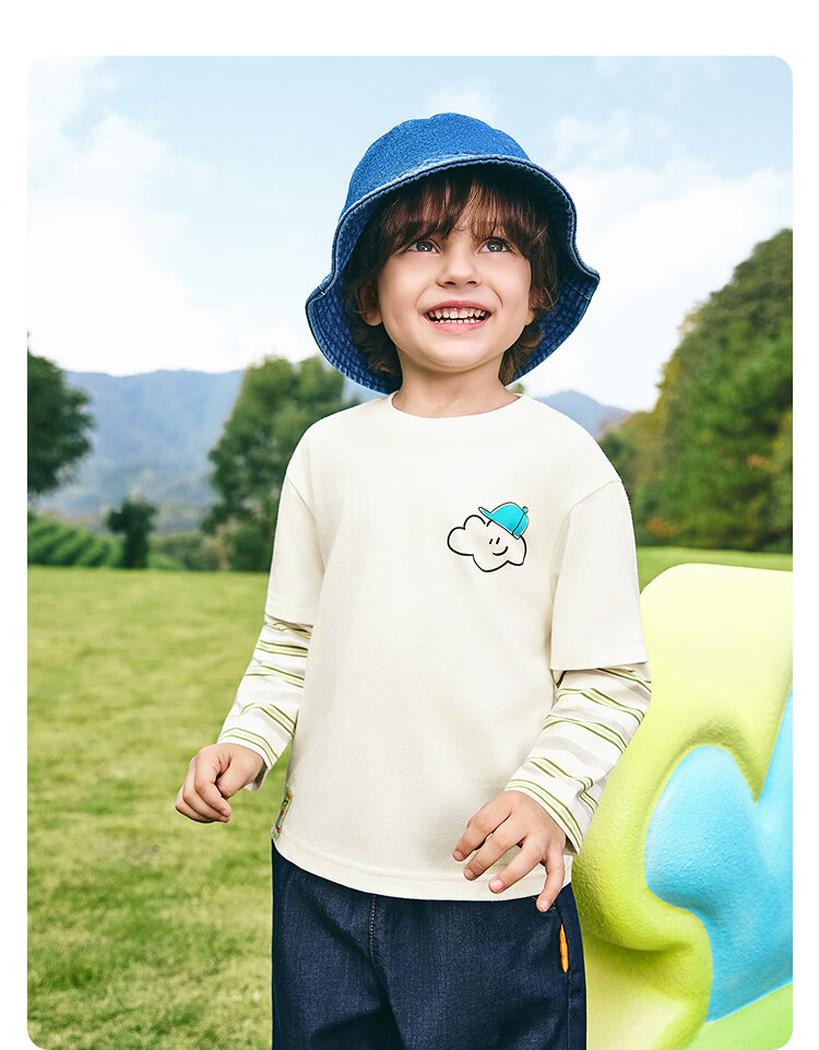 BALABALA 【balaOne】 Kids Long Sleeve T-Shirt Boys and Girls 2026 Spring Cotton Top 11