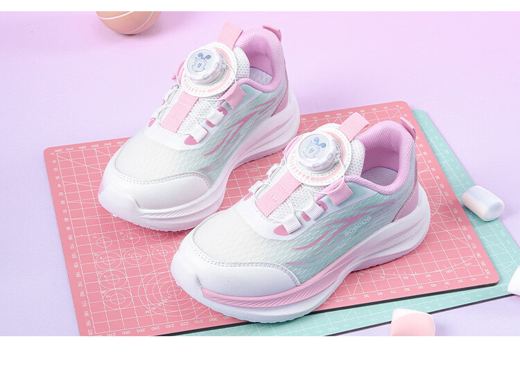 BOBDOG Kids Spring Casual Low-Top Running Shoes Children's Sports Shoes Girls Casual Shoes 102561021 Light Pink/White Size 36 6