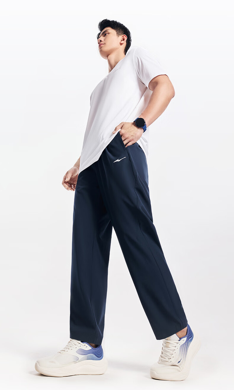 ERKE Men's Summer New Woven Straight Casual Sports Pants Ice Cooling Moisture-Wicking Quick-Dry Trousers 12