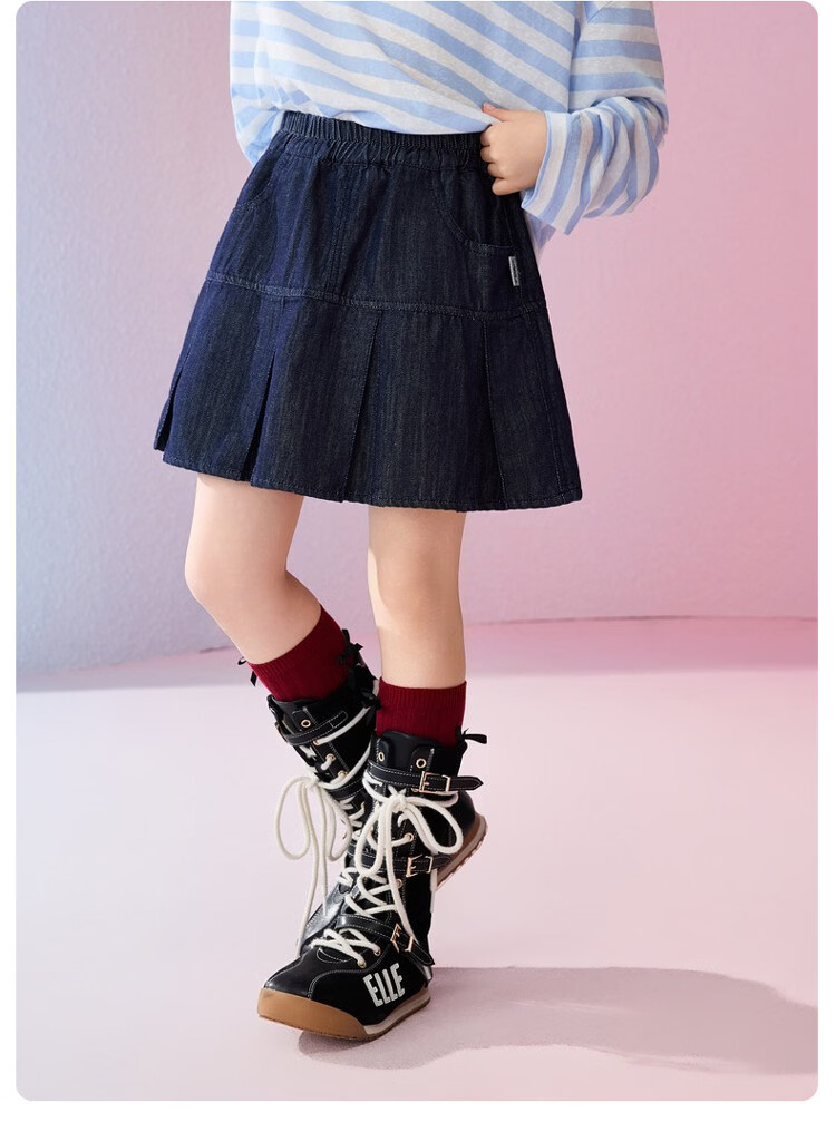 ASK JUNIOR Kids Skirt 2026 Spring Pleated Half Skirt School Style Girls' Mid-Length Skirt Short Skirt 11