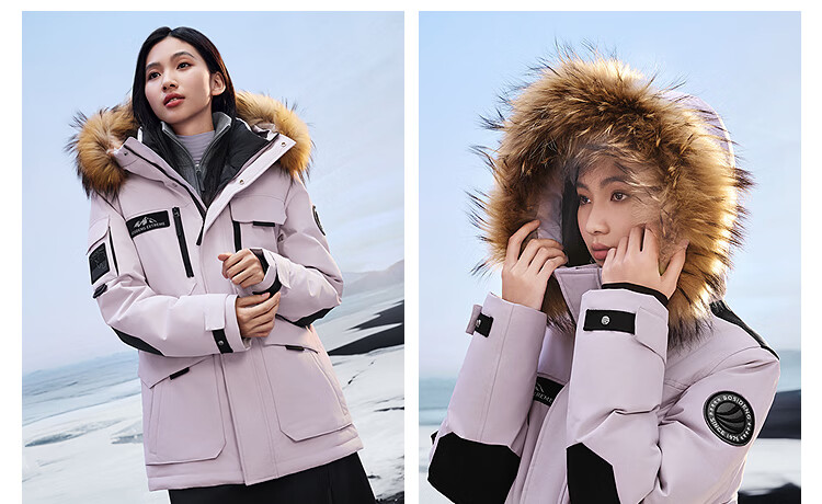Bosideng 90% Down Jacket Unisex Couple Fashion Thickened Goose Down Large Fur Collar Mall Style Coat 19