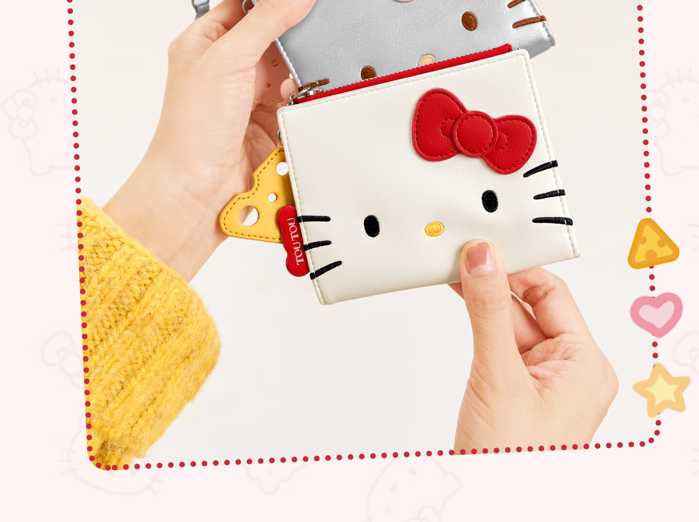 Toutou HELLO KITTY Cute ID Card Holder Storage Card Wallet Coin Purse Birthday Gift for Best Friend 11