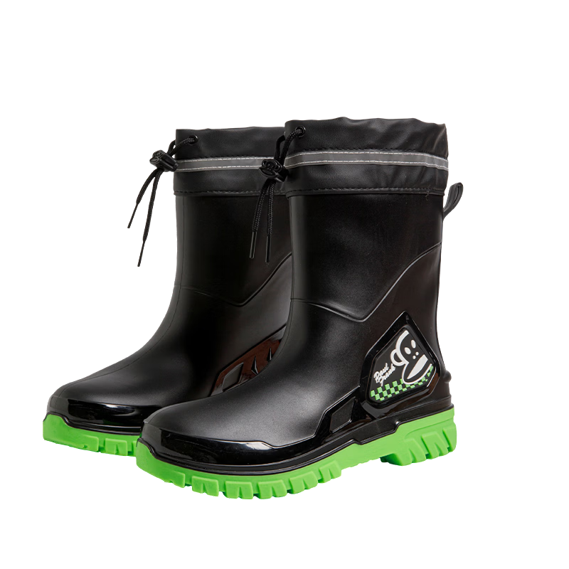 Paul Frank Men's Waterproof Rain Boots Green Drawstring Size 40