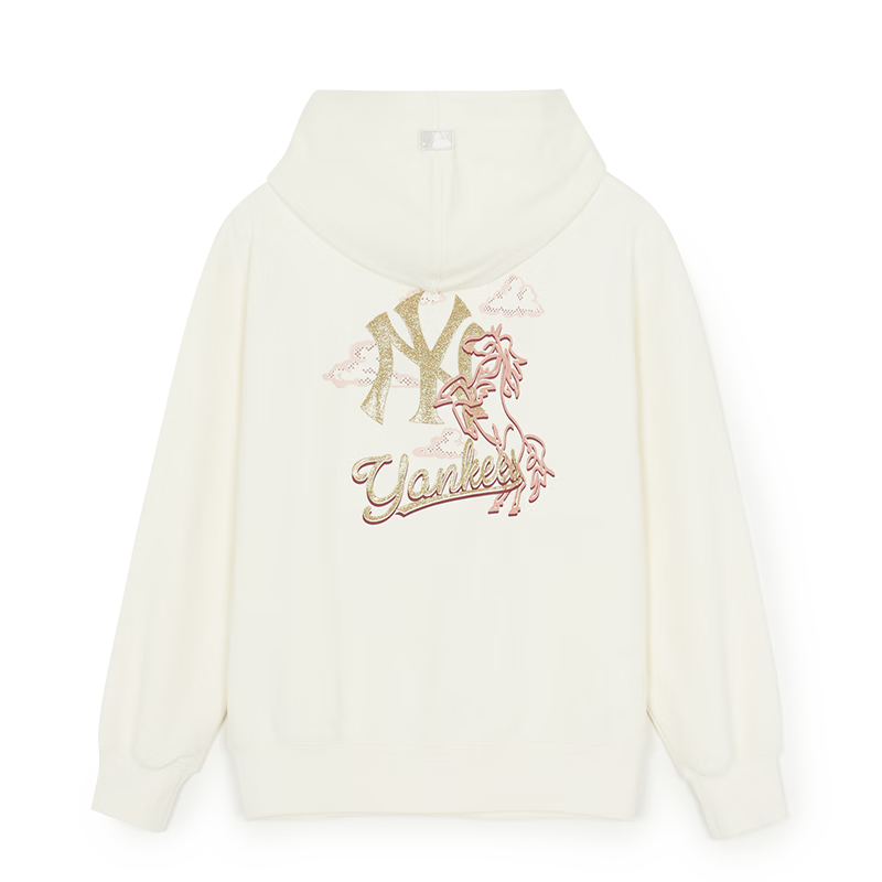 MLB Unisex New Year Zodiac Horse Print Casual Hoodie 26 Spring New Style 3AHDQ0161-50CRS-L