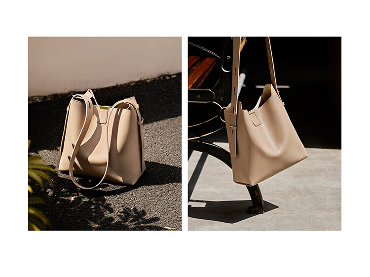 Nalandu Women's Bag 2026 New Cowhide Bucket Bag Shoulder Bag Crossbody Commuter Gift for Girlfriend 38 Goddess Festival Gift 14
