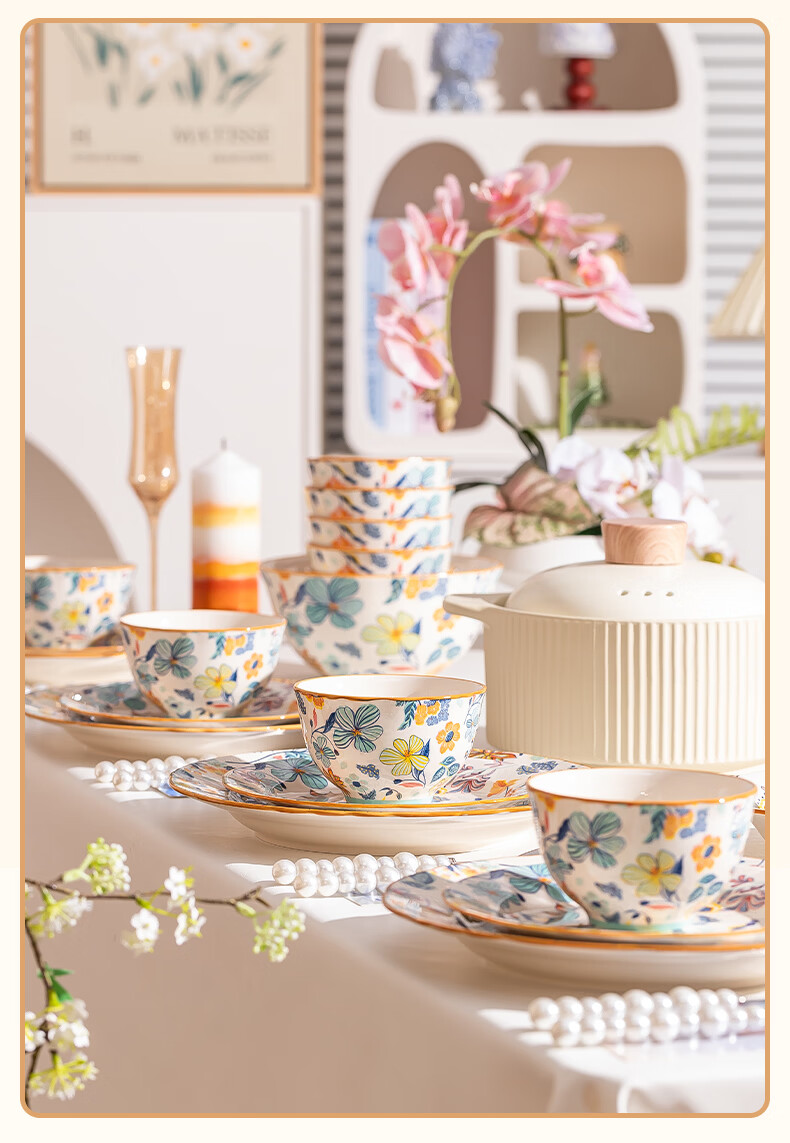 Chudi Ceramic Dinnerware Set 18-Piece Home Tableware Gift Box - Youmantingfang Collection 4