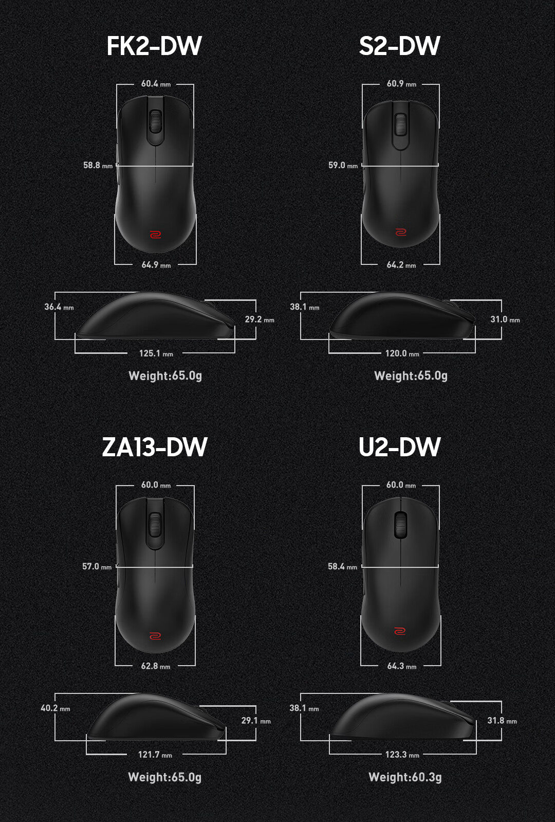 ZOWIE GEAR EC3-DW Wireless Mouse Gaming Mouse Ergonomic Design for CS2 PUBG LOL VALORANT Esports Mouse Grip-Friendly Desig 16