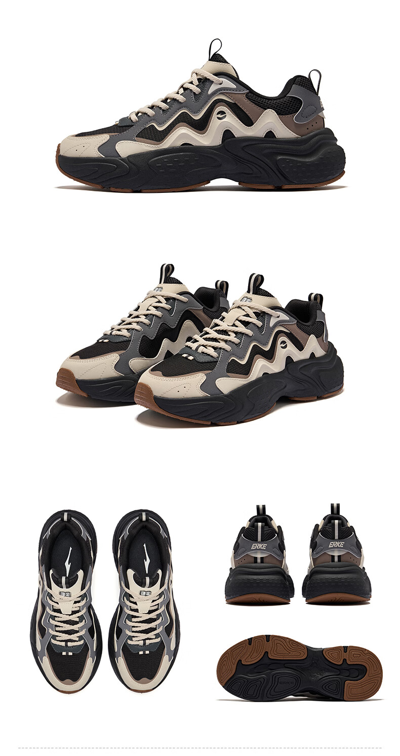 ERKE Men's Casual Shoes Sports Shoes Comfortable Versatile Soft Sole Lightweight Casual Shoes Men's Chaoyan Xilan 3 27