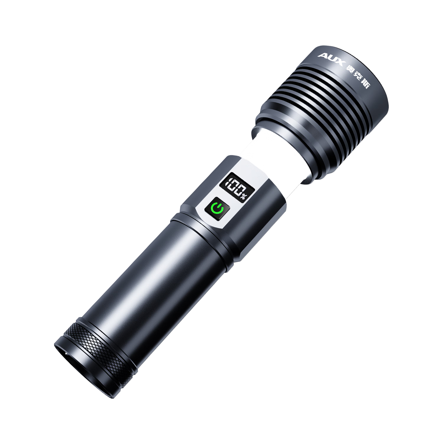 AUX High-Power Flashlight Zoomable Long-Range Silver Dragon Ultra Flashlight Long Battery Life Portable Outdoor Fishing Camping Light 5158