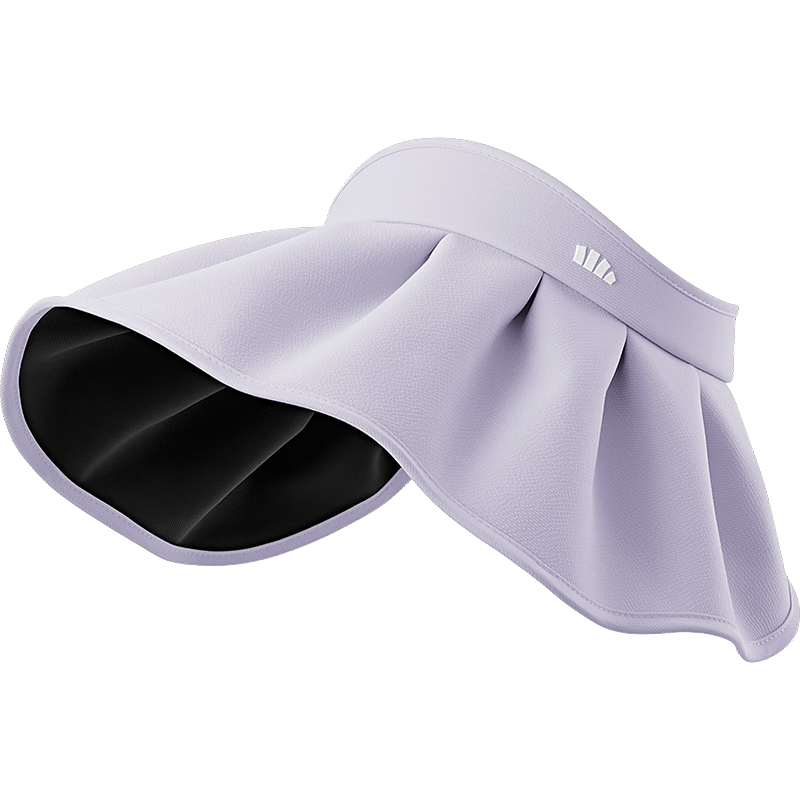 Beneunder Women's Black Gel Shell Sun Hat, Portable Visor Cap with Wide Brim for Face-Slimming BM017