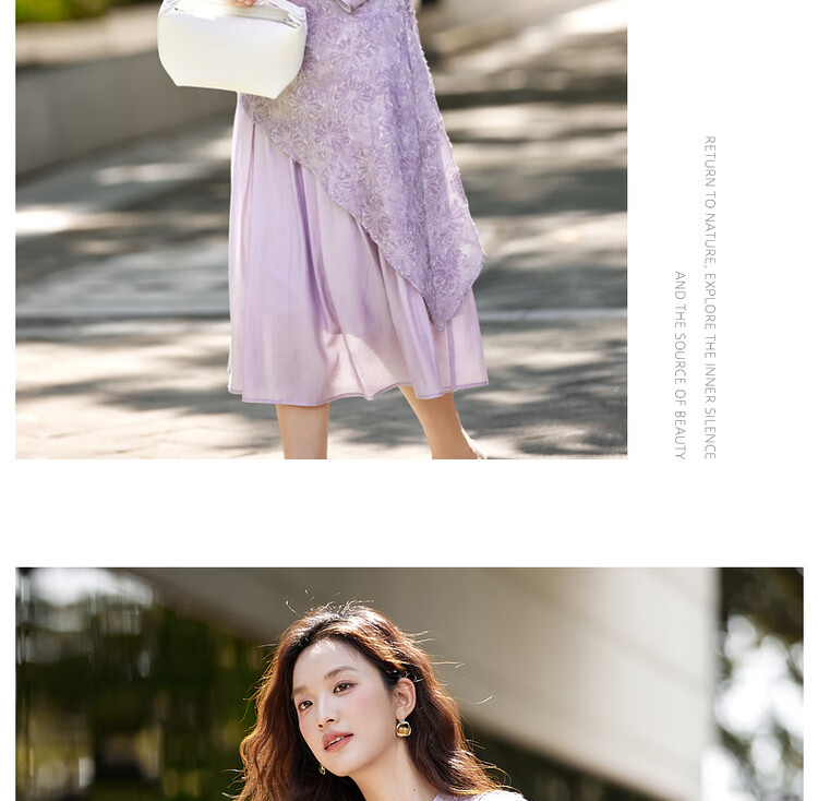 Vimly New Chinese Style Heavy Embroidery Dress Women Autumn New Long Sleeve Improved Qipao Purple M 8