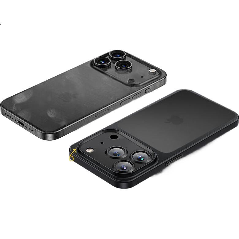 Чехол DIVI для Apple iPhone 17 Pro Max, ультратонкий, матовый, полупрозрачный, с полной защитой линз, оранжевый