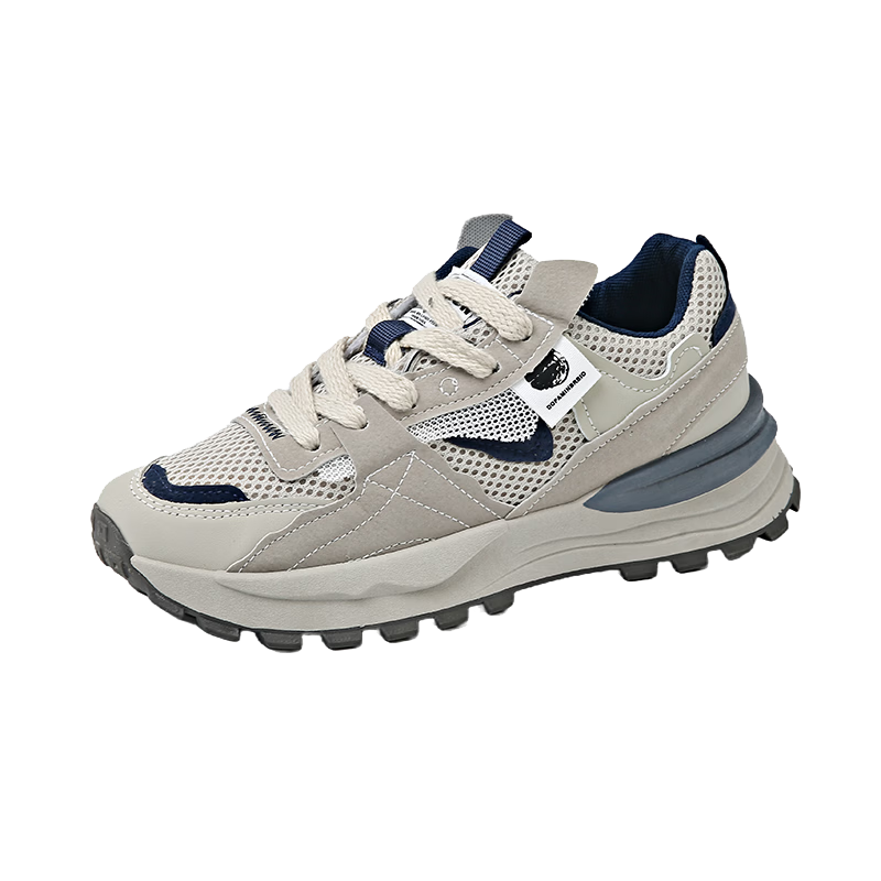 CARTELO Thick Sole Breathable Mesh Running Shoes Casual Dad Sneakers Comfortable Sports Shoes for Women 1671 Gray Size 36