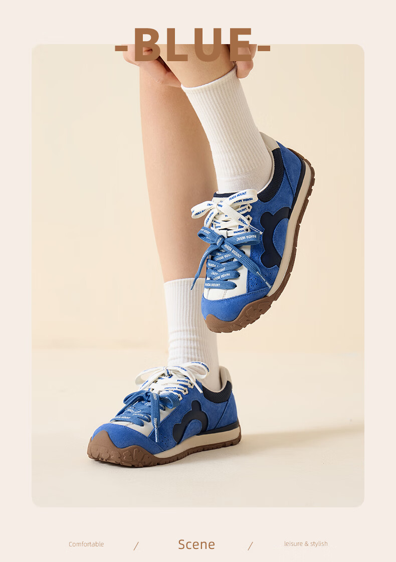 CAMEL Lime Training Shoes Women Panda Collaboration Casual Shoes Mismatched Lace Running Shoes L26S577095 Green Size 37 23