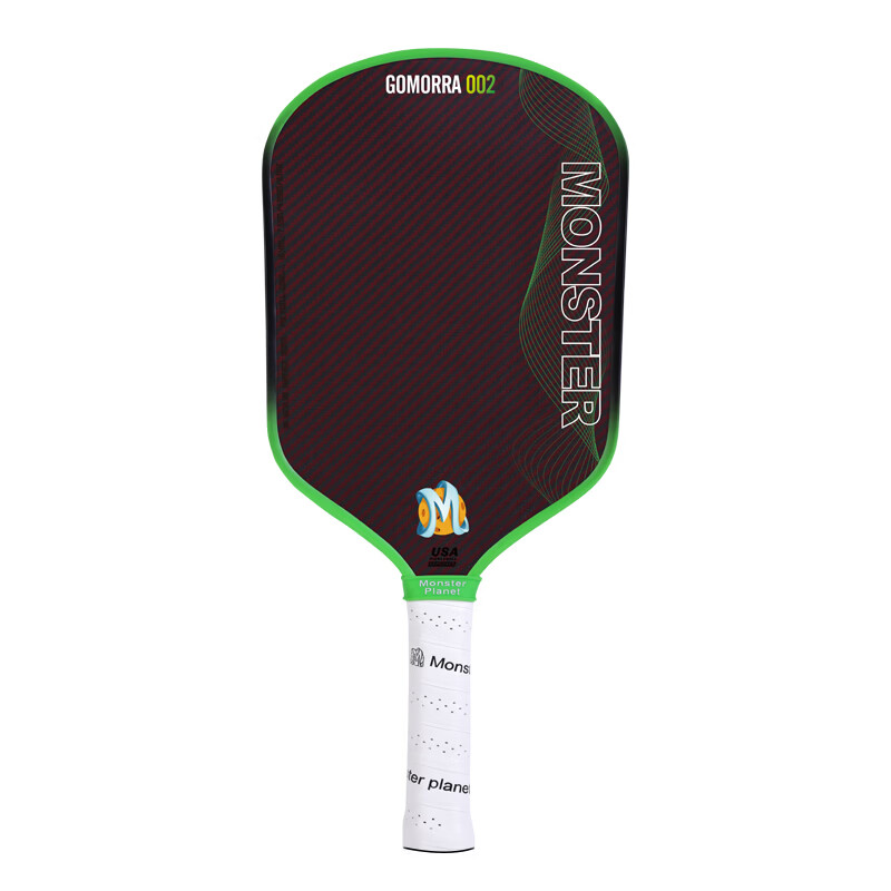 Monsterplanet Monster Planet Pickleball Paddle Imported Kevlar 3K Carbon Fiber Hybrid Gomorra Green