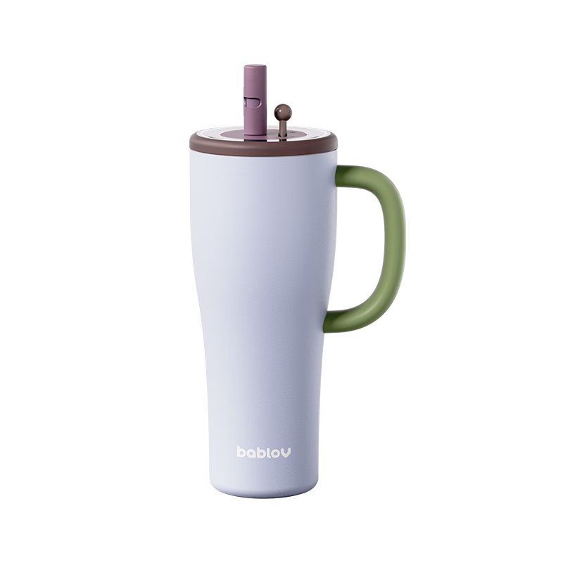 BABLOV Huaban Sen Insulated Water Bottle 1000ml Unisex 316 Stainless Steel Straw Cup Gift for Boyfriend/Father