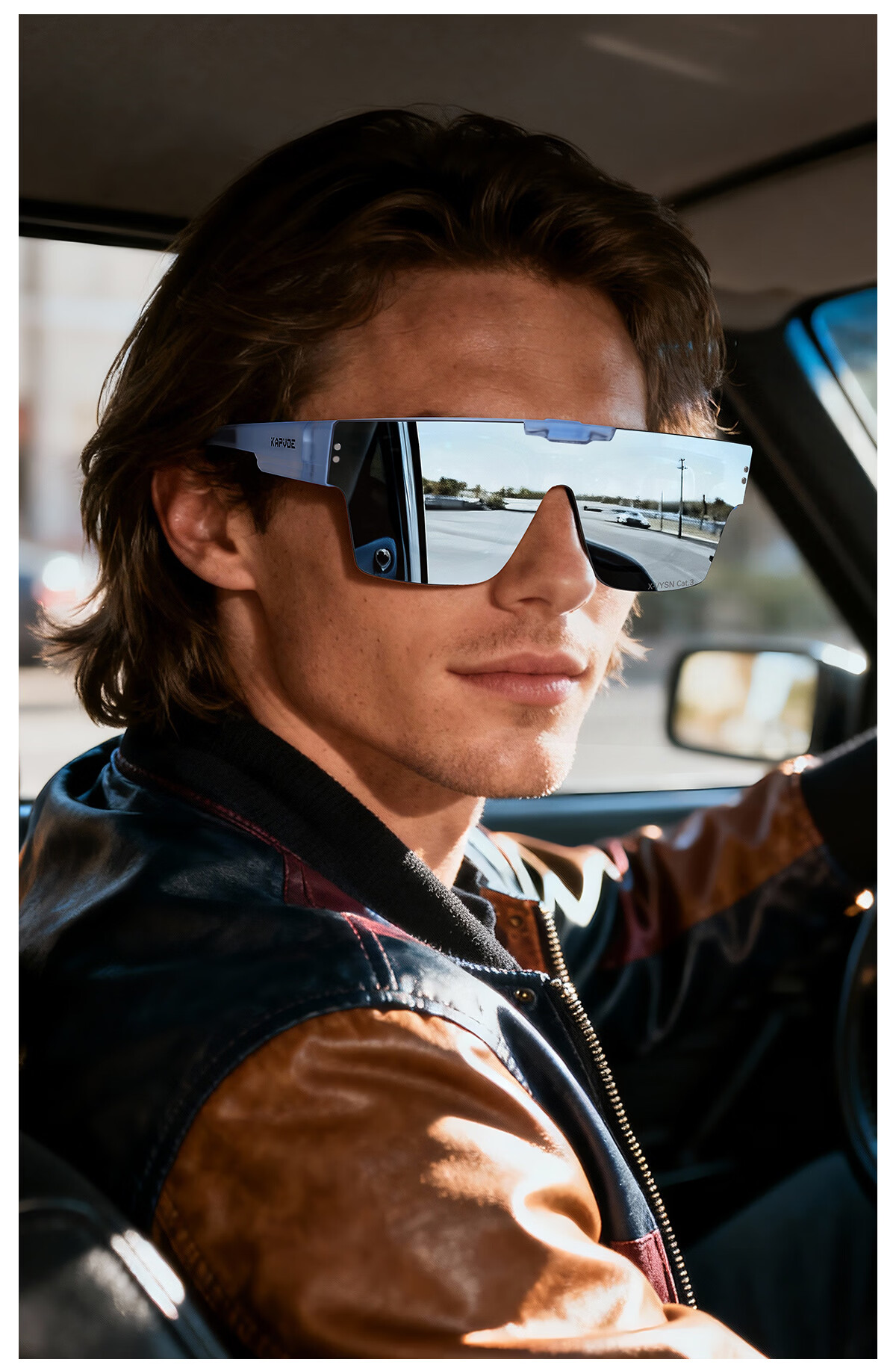 KAPVOE Wing Magnetic Flip Cycling Glasses with Prescription Insert UV Protection Windproof Dustproof Large Frame Photochromic Goggles 16