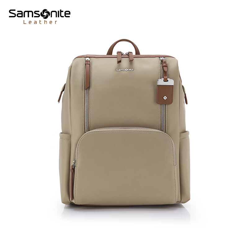 Samsonite Fashionable Women's Backpack Large Opening TL3 Milk Coffee Color 2026 New Gift for Girlfriend