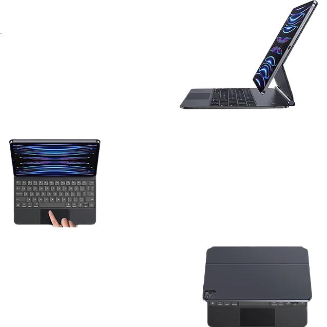 Чехол-клавиатура SUOYING для Apple iPad Air 7/6, защитный чехол для iPad 11/10.9 дюймов, интегрированный Bluetooth, магнитное крепление, сенсорное управление, защита